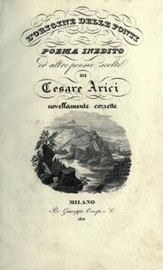 Cover of: L' Origine delle fonti: poema inedito ed altre poesie scelte