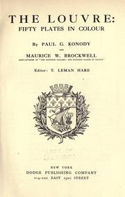Cover of: The Louvre by Paul G. Konody