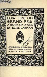 Low tide on Grand Pré by Bliss Carman