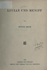 Lucian und Menipp by Rudolf Wilhelm Oskar Helm