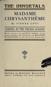 Cover of: Madame Chrysanthème by Pierre Loti