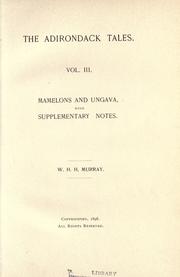 Cover of: Mamelons: and Ungava, with supplementary notes.