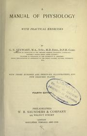 Cover of: manual of physiology: with practical exercises