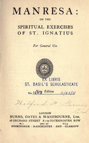 Cover of: Manresa by Saint Ignatius of Loyola