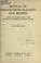 Cover of: Manual of French pronunciation and diction, based on the notation of the Association phonétique internationale.