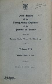 Cover of: Official report of debates (Hansard) : Legislative Assembly of Ontario =: Journal des débats (Hansard) : Assemblée législative de l'Ontario.