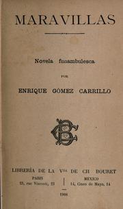 Cover of: Maravillas: novela funambulesca.