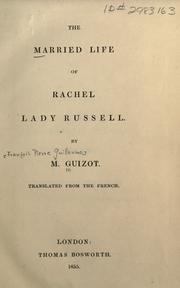 Cover of: married life of Rachel Lady Russell