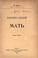 Cover of: Mat.