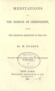 Cover of: Meditations on the essence of Christianity: and on the religious questions of the day