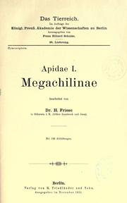 Cover of: Megachilinae