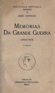 Cover of: Memórias da grande guerra by Jaime Cortesão