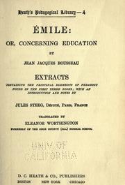 Cover of: Émile: or, Concerning education.