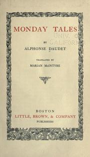 Cover of: Monday tales by Alphonse Daudet