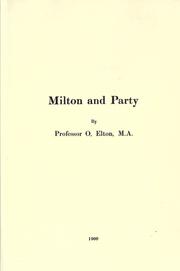 Cover of: Milton and party.