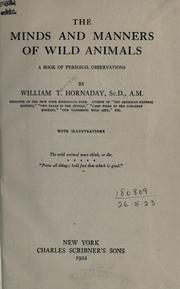 Cover of: The minds and manners of wild animals by William Temple Hornaday