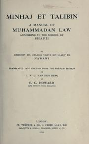 Cover of: Minhaj et talibin. by Nawawī