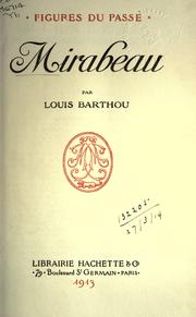 Cover of: Mirabeau by Louis Barthou