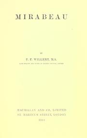 Cover of: Mirabeau