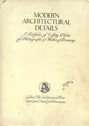Cover of: Modern architectural details by 