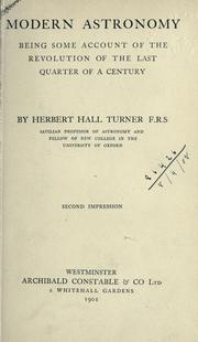 Front cover of Modern astronomy by Herbert Hall Turner