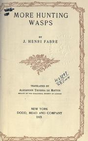 Cover of: More hunting wasps. by Jean-Henri Fabre