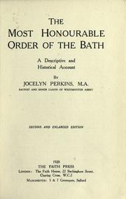 The Most Honourable Order of the Bath by Jocelyn Perkins