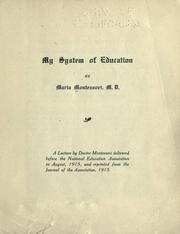 Cover of: My system of education