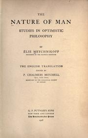 Cover of: The nature of man by Elie Metchnikoff