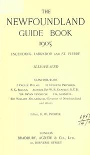 Cover of: The Newfoundland guide book, 1905: including Labrador and St. Pierre