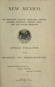 Cover of: New Mexico. by New Mexico. Bureau of Immigration.