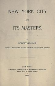 Cover of: New York City and its masters.