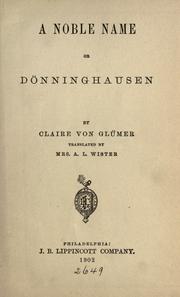 Cover of: noble name: or Dönninghausen