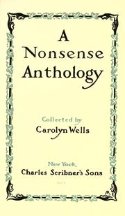 Cover of: A nonsense anthology by collected by Carolyn Wells.