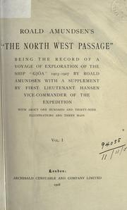 Cover of: The North West Passage by Roald Amundsen