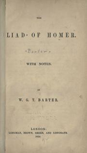 Cover of: Iliad of Homer with notes.