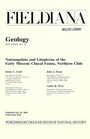 Notoungulata and Litopterna of the Early Miocene Chucal fauna, northern Chile