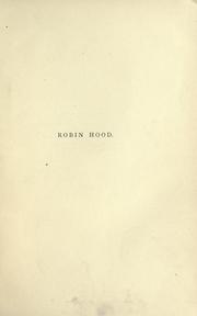 Cover of: Robin Hood by Ritson, Joseph