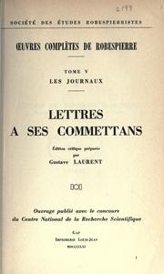 Cover of: Oeuvres complètes. by Maximilien Robespierre, Maximilien Robespierre