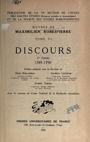 Cover of: Oeuvres complètes. by Maximilien Robespierre, Maximilien Robespierre