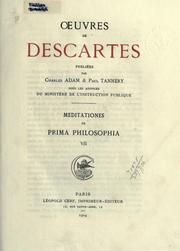Cover of: OEuvres, publiées par Charles Adam & Paul Tannery sous les auspices du Ministère de l'instruction publique. by René Descartes