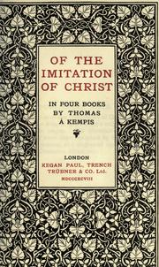 Cover of: Of the imitation of Christ: in four books