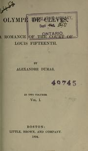 Olympe de Clèves, Vol. I