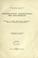 Cover of: On a formula for determining the weight of the central nervous system of the frog from the weight and length of its entire body