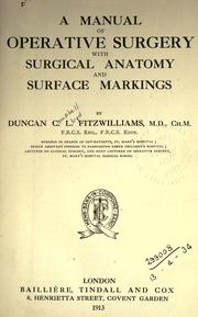 Cover of: manual of operative surgery: with surgical anatomy and surface markings.