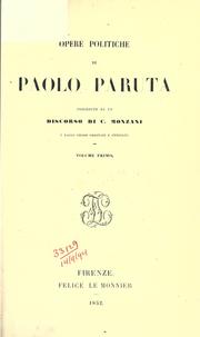 Cover of: Opere politiche