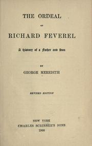 Cover of: The ordeal of Richard Feverel: a history of a father and son