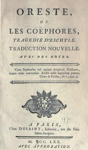 Cover of: Oreste by Aeschylus