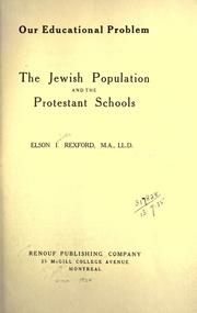 Cover of: Our educational problem by Elson Irving Rexford