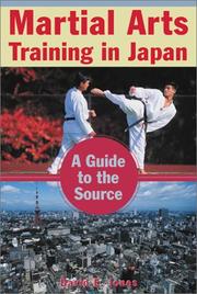 Cover of: Martial Arts Training in Japan by David E. Jones